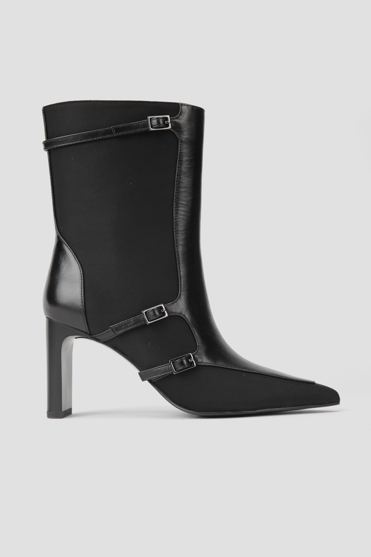 Leather Buckle Boots