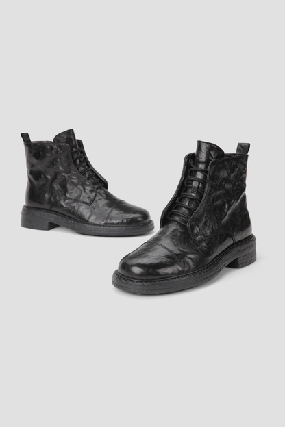 Leather Lace Up Ankle Boots