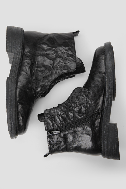 Leather Lace Up Ankle Boots