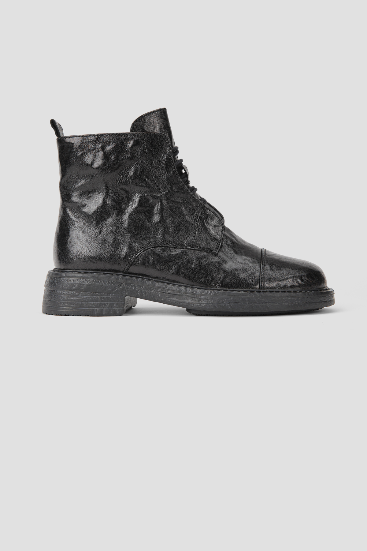 Leather Lace Up Ankle Boots