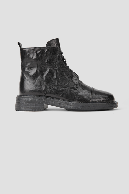 Leather Lace Up Ankle Boots