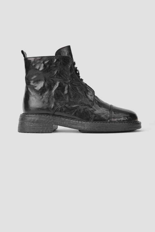 Leather Lace Up Ankle Boots