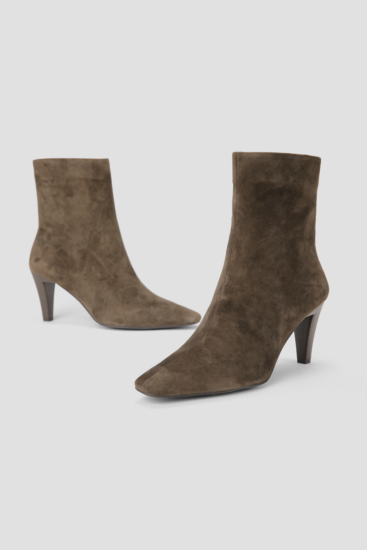 Suede Pointed Ankle Boots