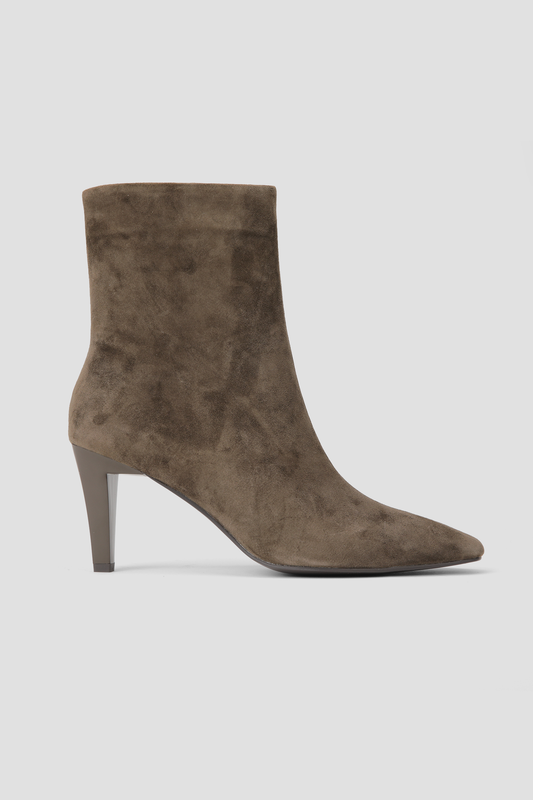 Suede Pointed Ankle Boots