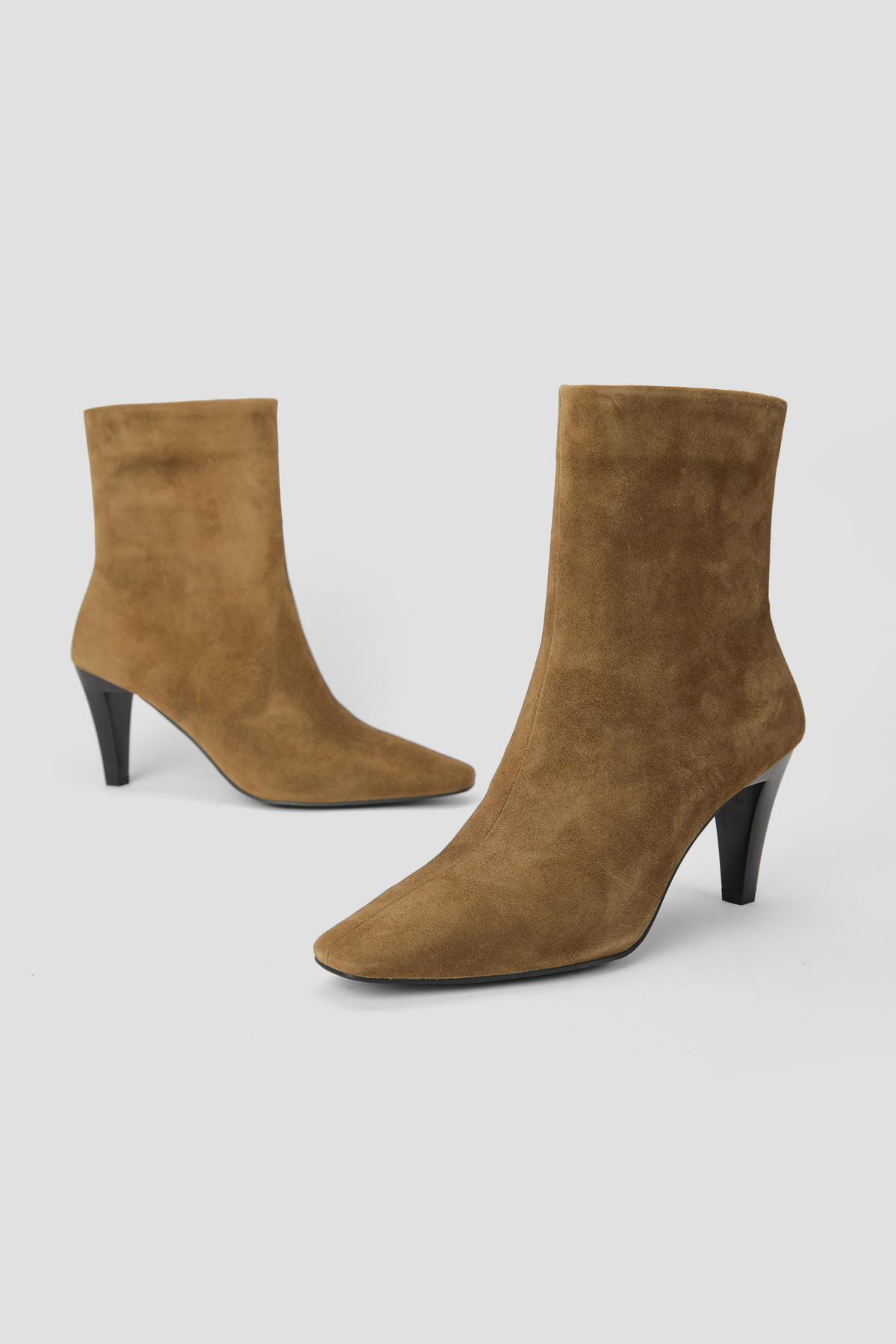 Suede Pointed Ankle Boots