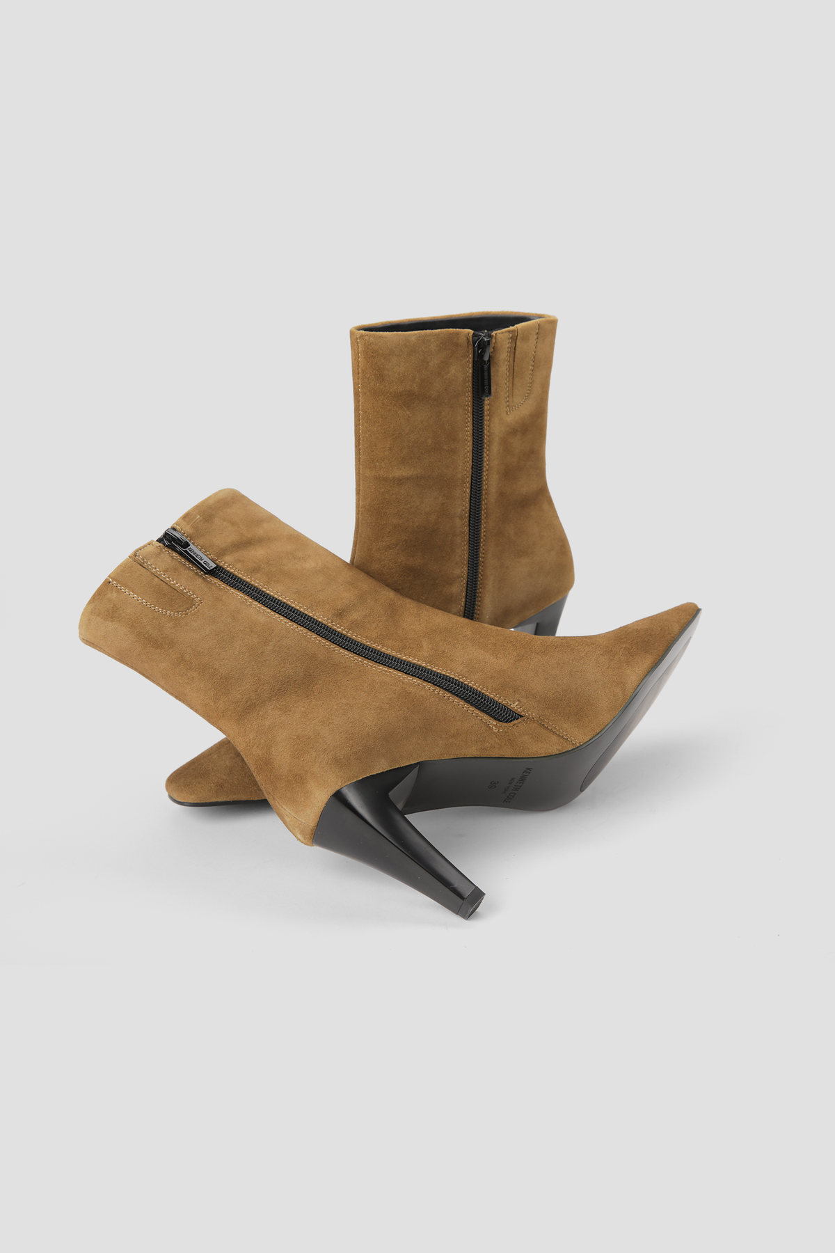 Suede Pointed Ankle Boots
