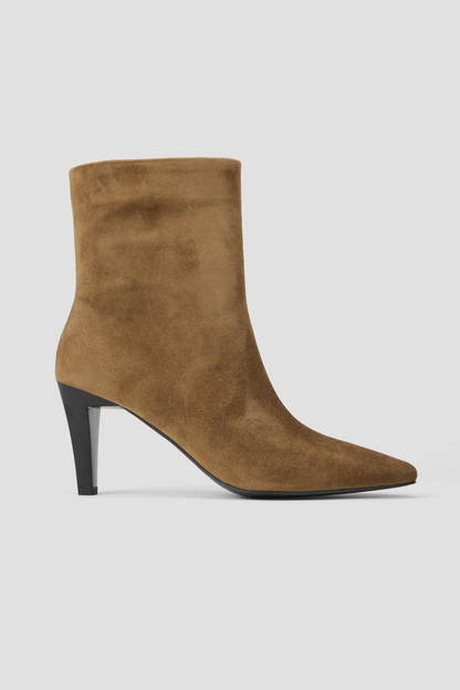 Suede Pointed Ankle Boots