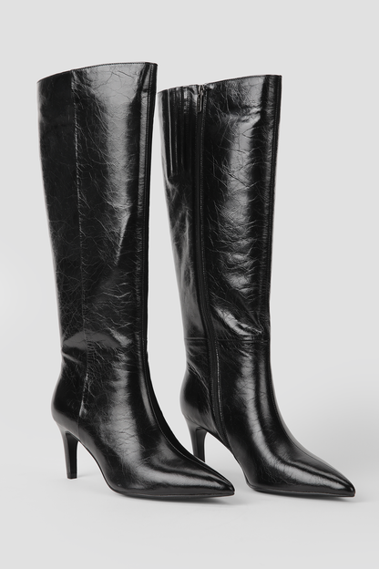 Leather Knee High Boots