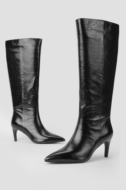 Leather Knee High Boots