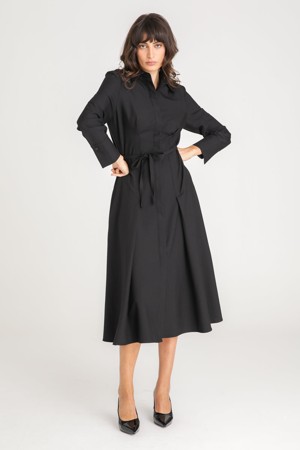 Belted Shirt Dress
