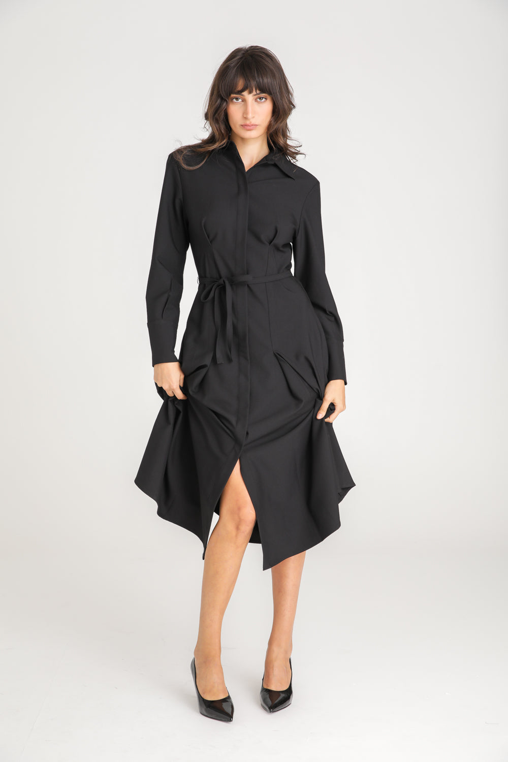 Belted Shirt Dress