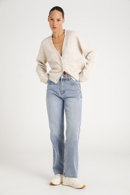 High Rise Straight Jeans