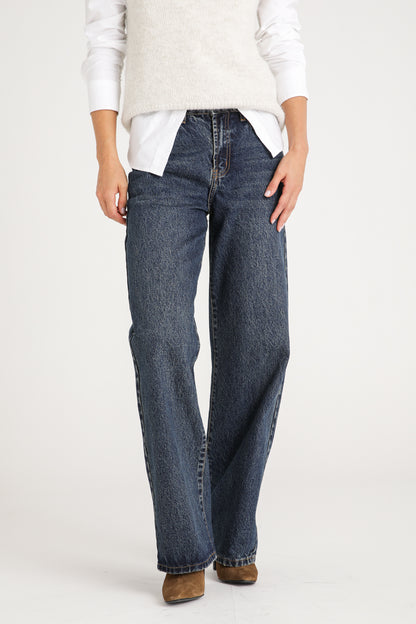 Mid Rise Cotton Jeans