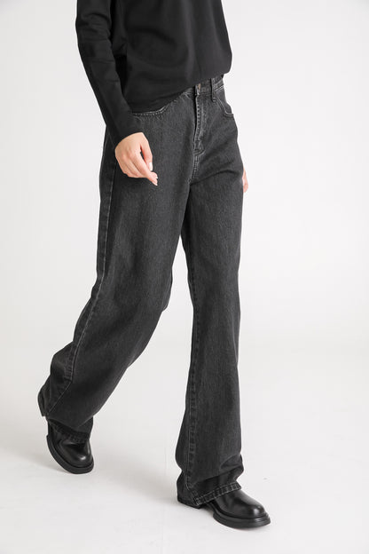 Mid Rise Cotton Jeans