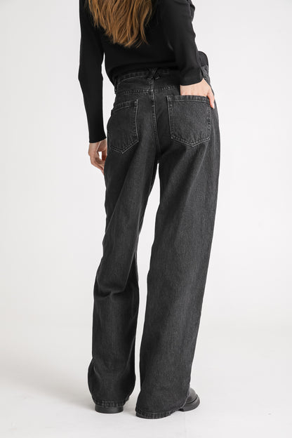 Mid Rise Cotton Jeans