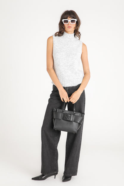 Cropped Turtleneck Knit