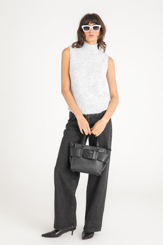 Cropped Turtleneck Knit