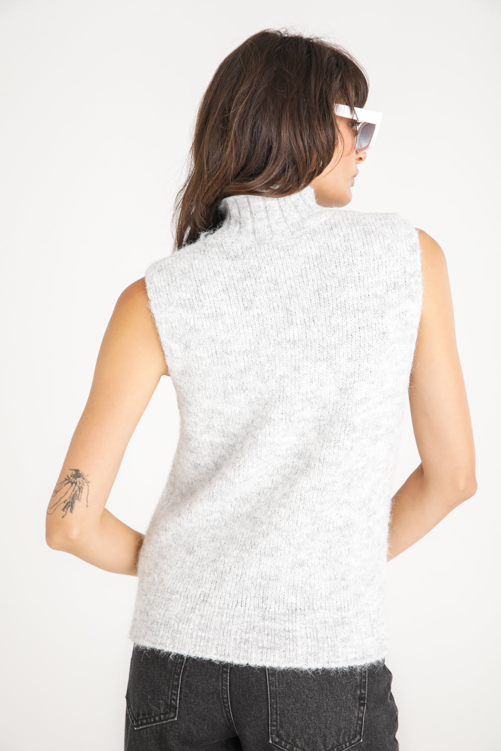 Cropped Turtleneck Knit