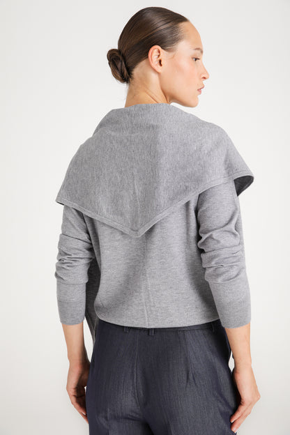 Knit Cardigan With Scarf
