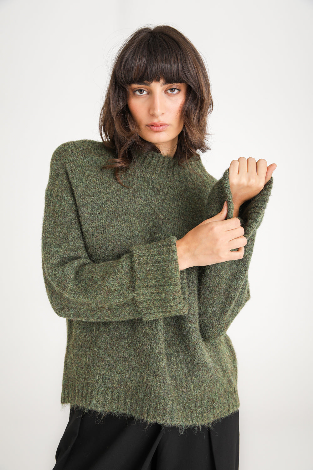 High Neck Knit Sweater