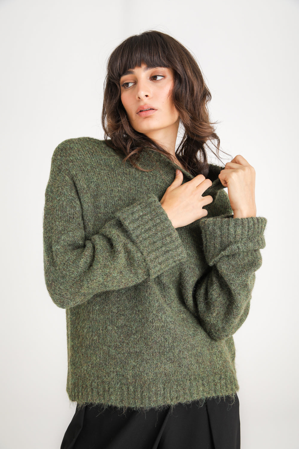 High Neck Knit Sweater