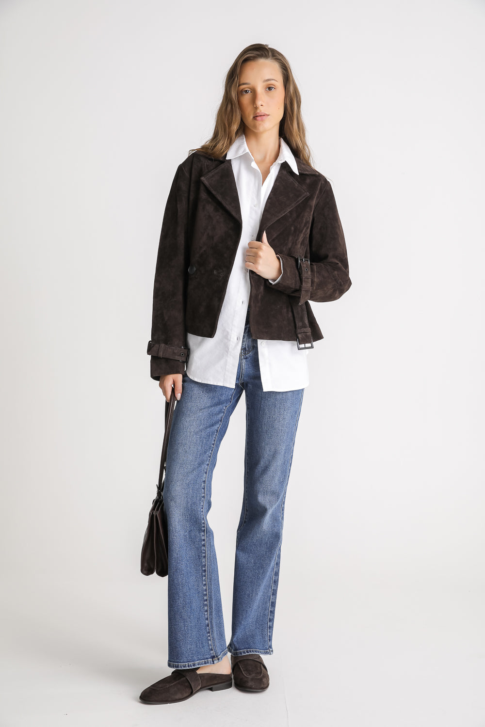 Suede Trench Coat