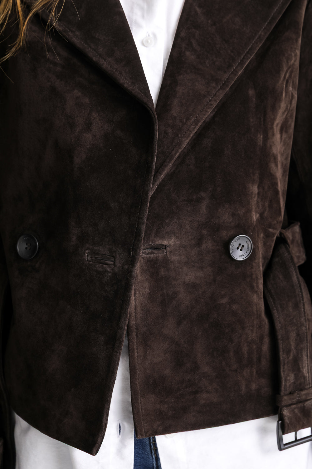 Suede Trench Coat