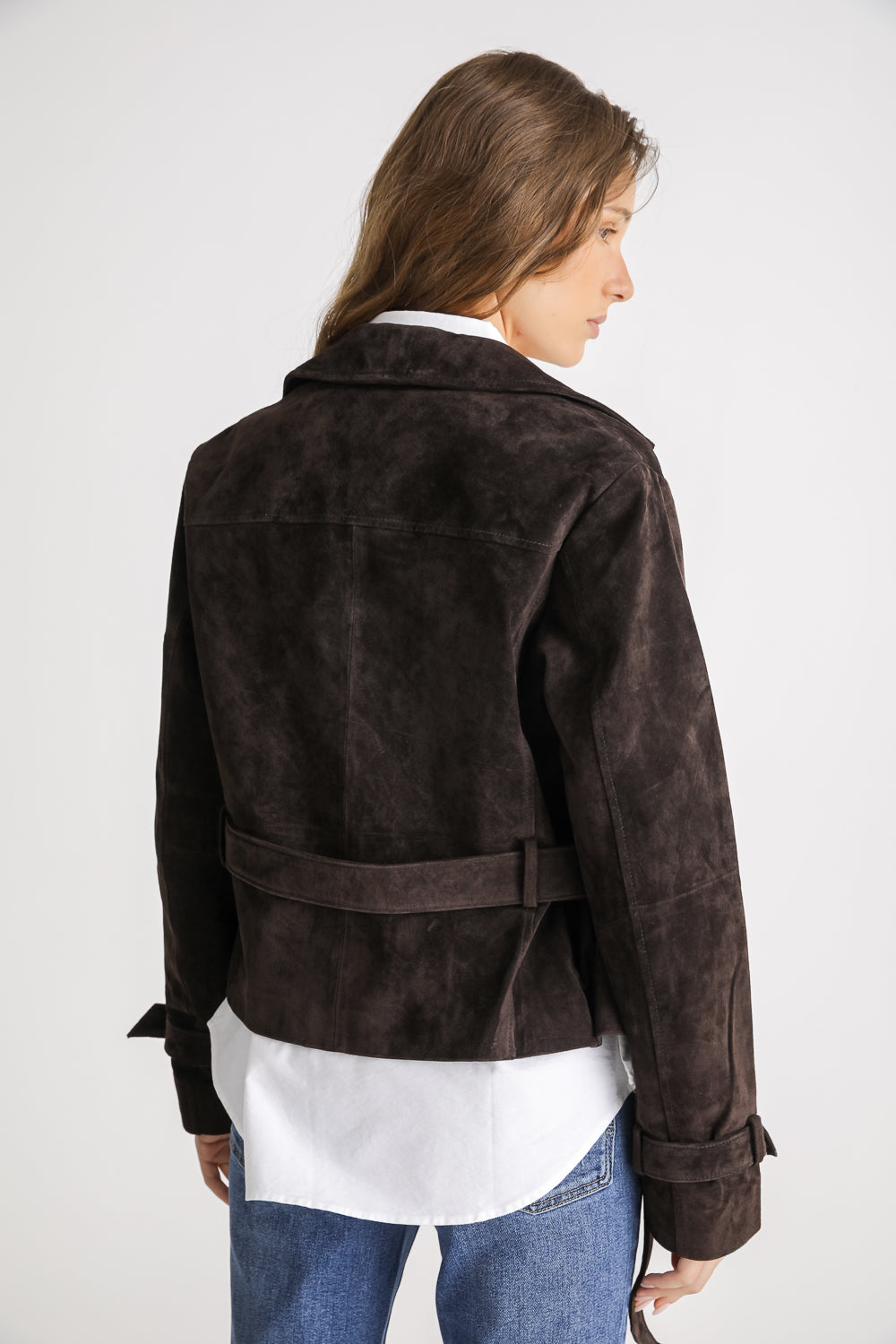 Suede Trench Coat