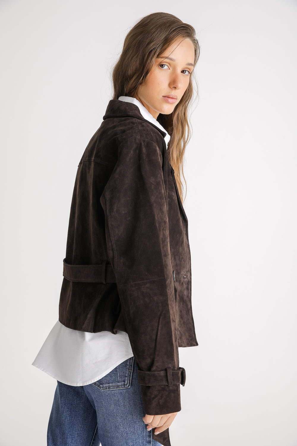 Suede Trench Coat
