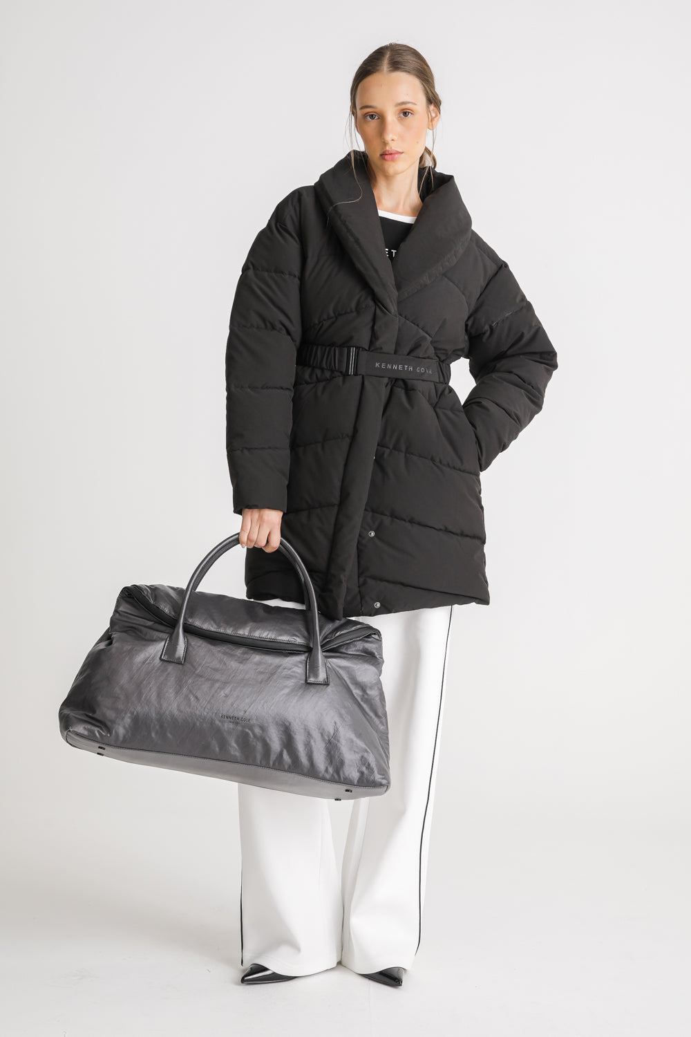 Belted Long Puffer Coat