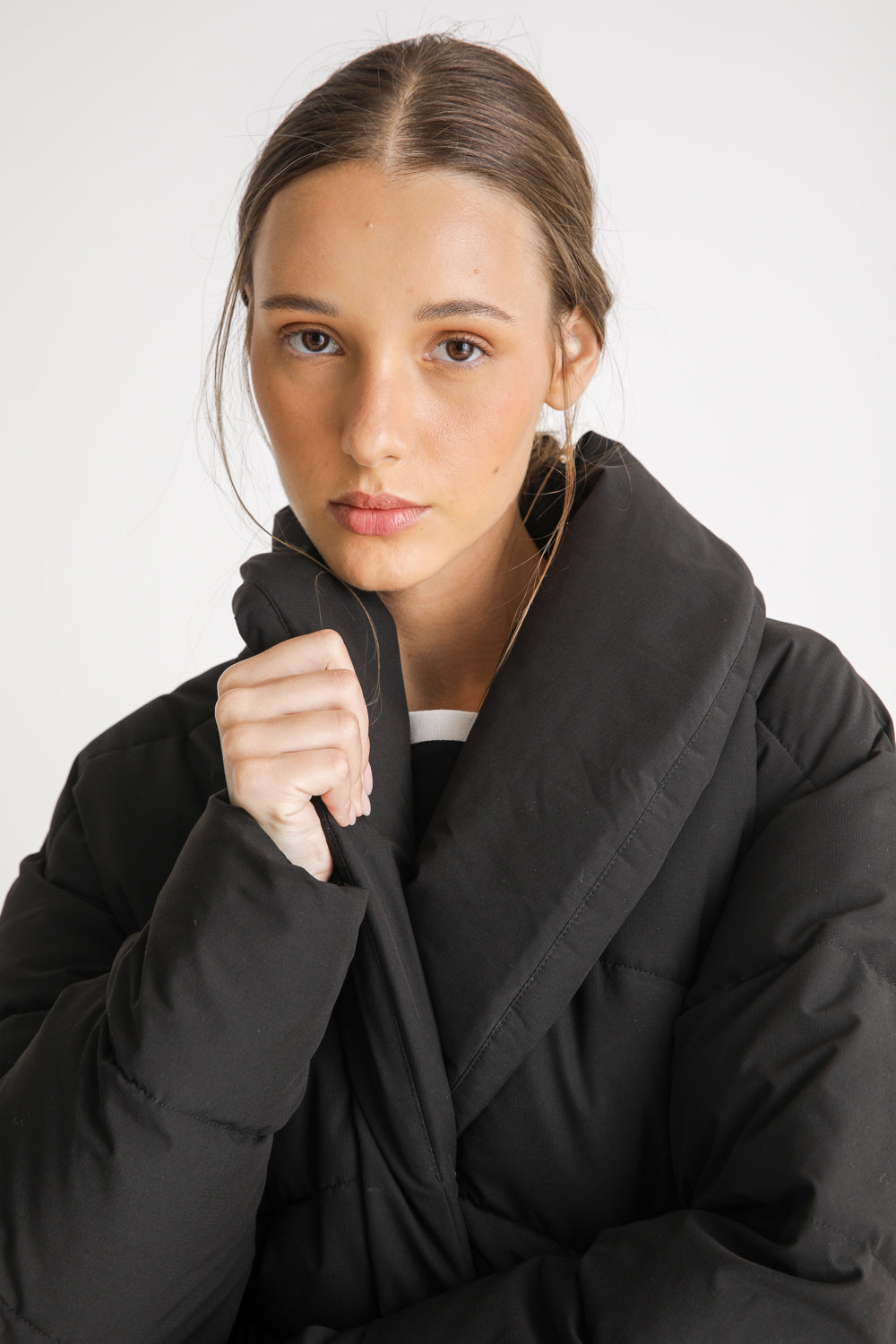 Belted Long Puffer Coat