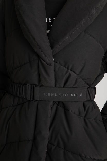 Belted Long Puffer Coat