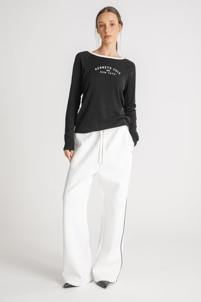 Fitted Cotton Crew Neck T Shirt