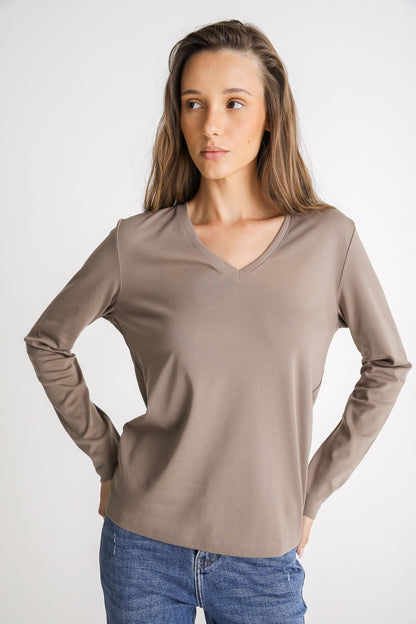 V Neck Cotton T Shirt