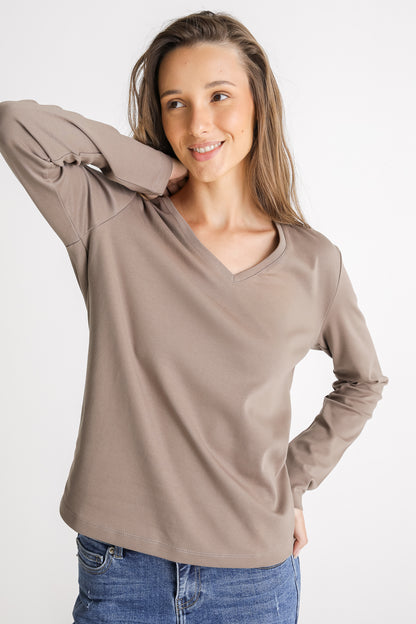 V Neck Cotton T Shirt