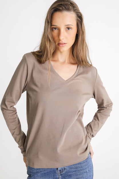 V Neck Cotton T Shirt