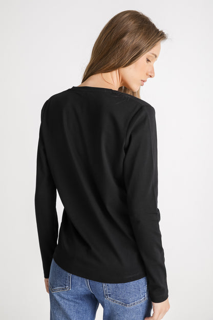 V Neck Cotton T Shirt