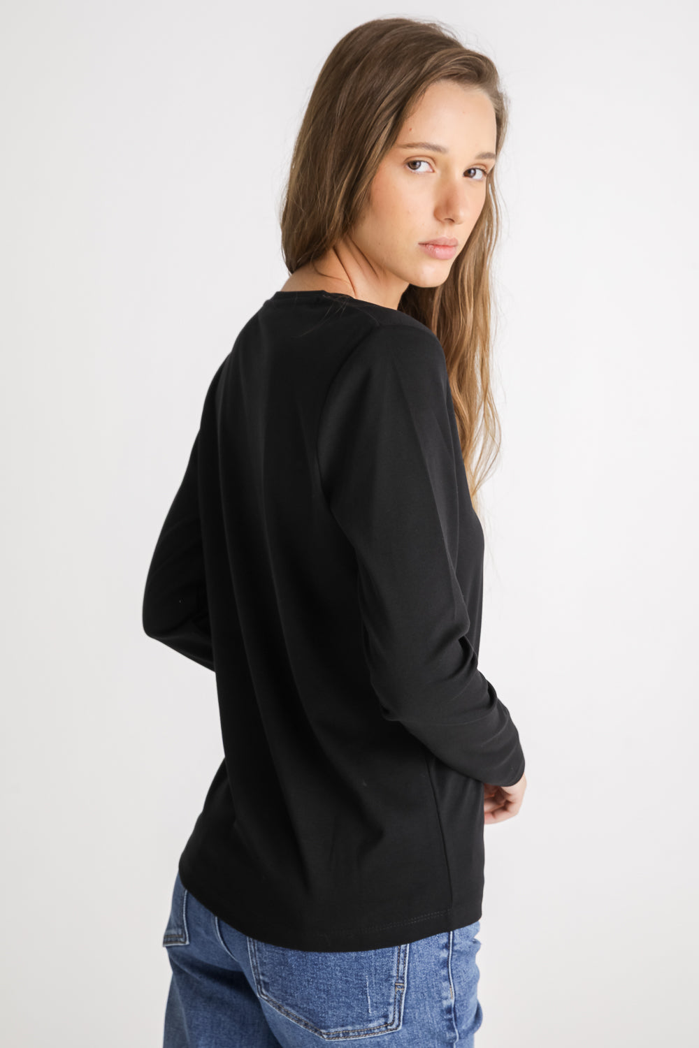 V Neck Cotton T Shirt