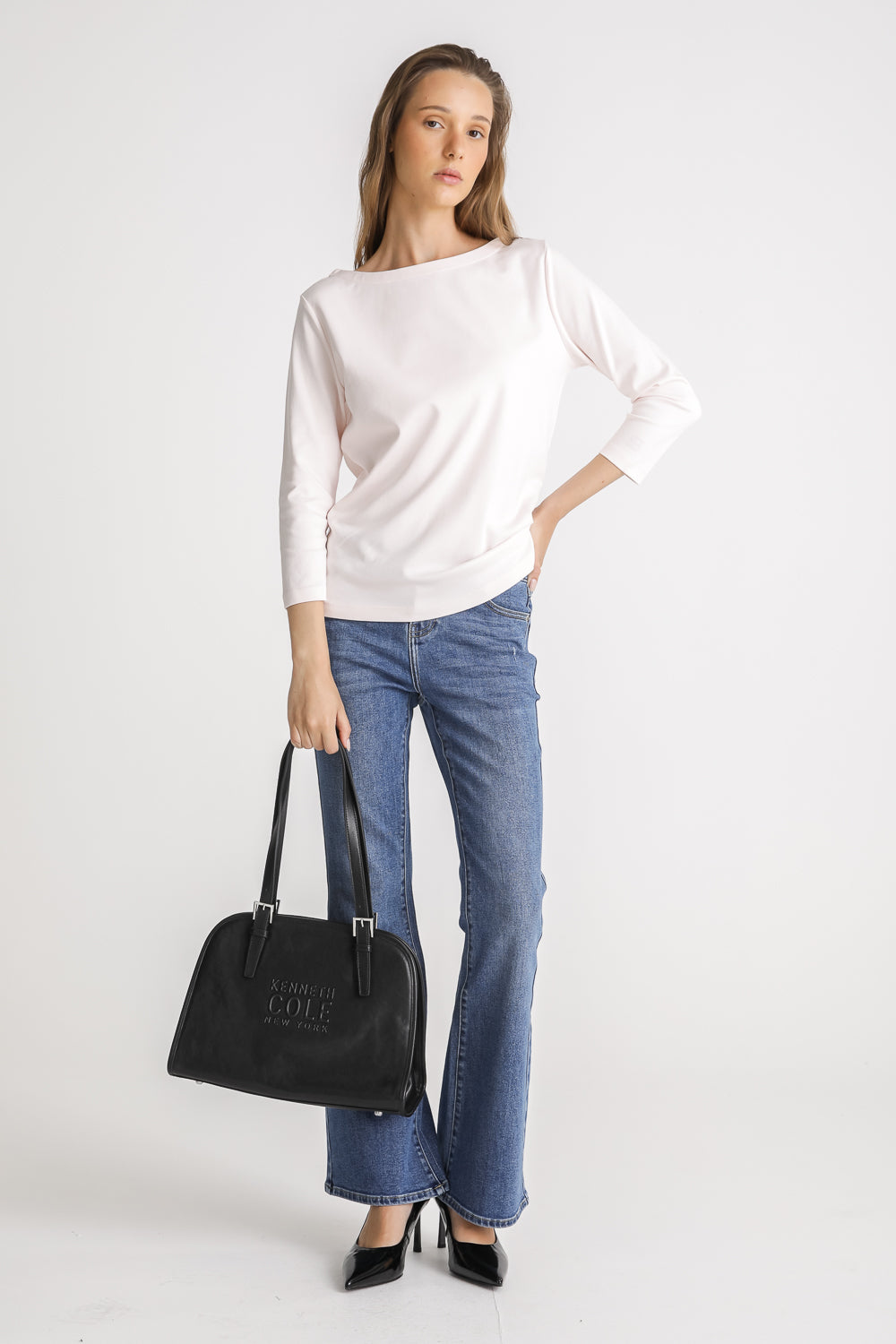 Leather Rounded Bowling Tote