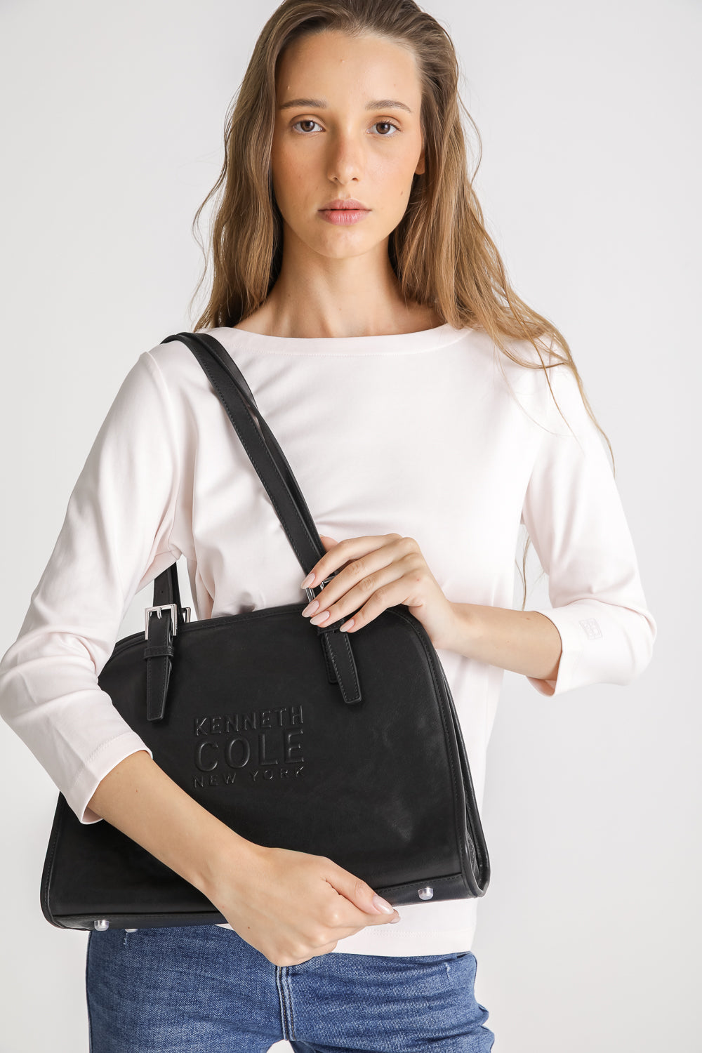Leather Rounded Bowling Tote