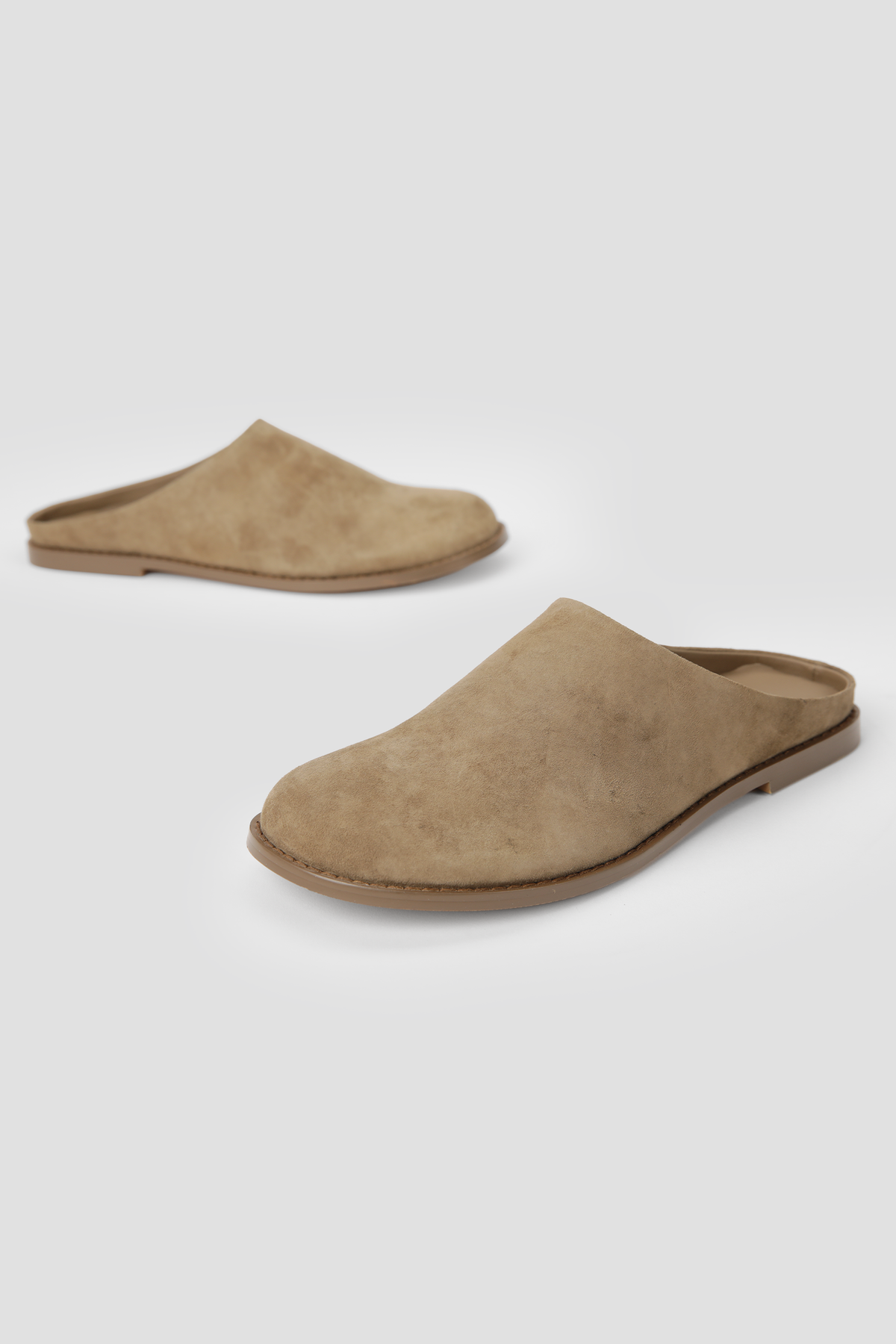 Suede Flat Mules