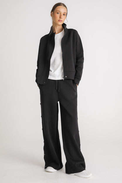 High Neck Zip Up Sweatshirt