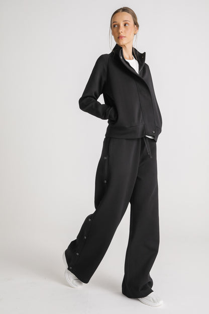 High Neck Zip Up Sweatshirt