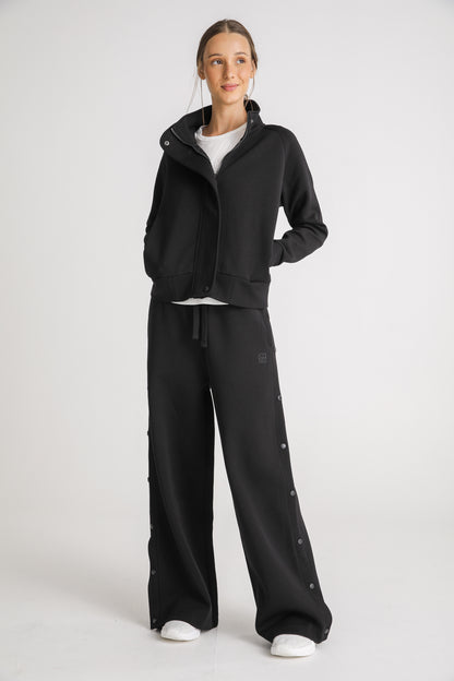 High Neck Zip Up Sweatshirt