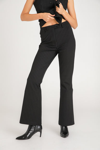 Pinstripe Bootcut Pants