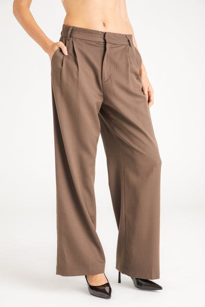 Pinstripe Wide Leg Pants
