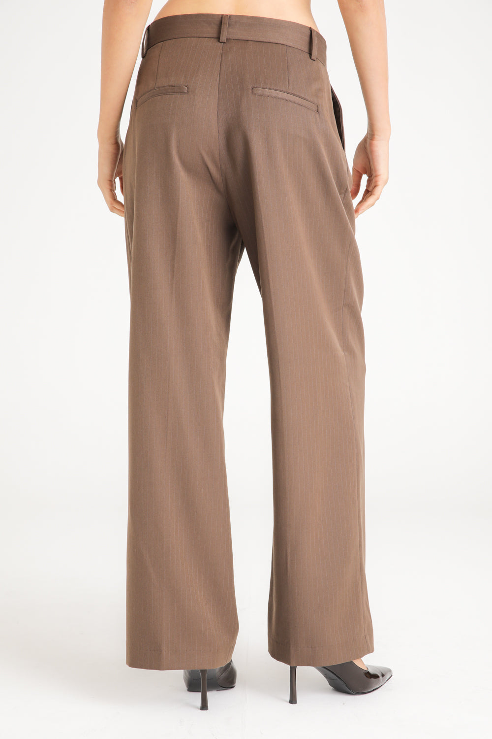 Pinstripe Wide Leg Pants