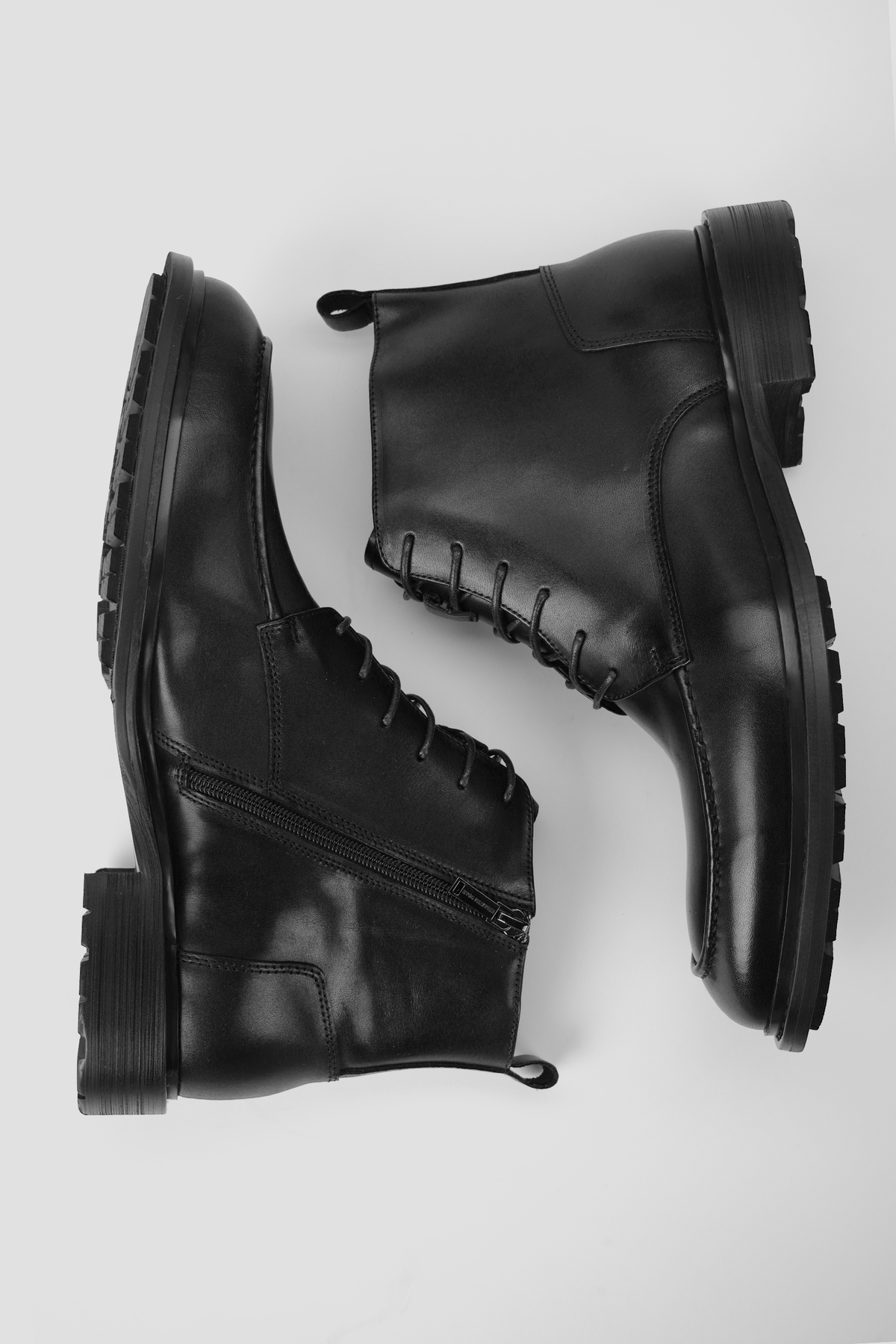 Leather Lace Up Boots