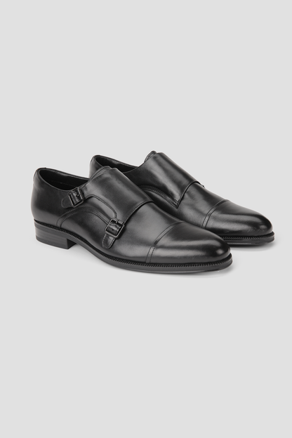 Leather Buckle Strap Shoes