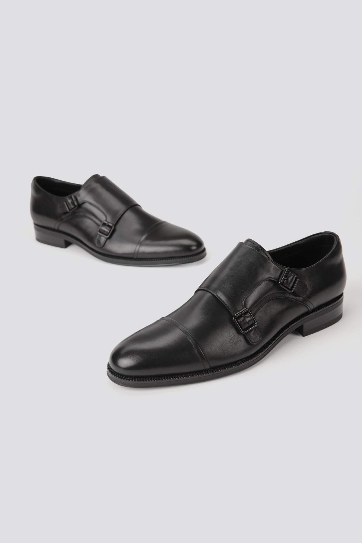 Leather Buckle Strap Shoes